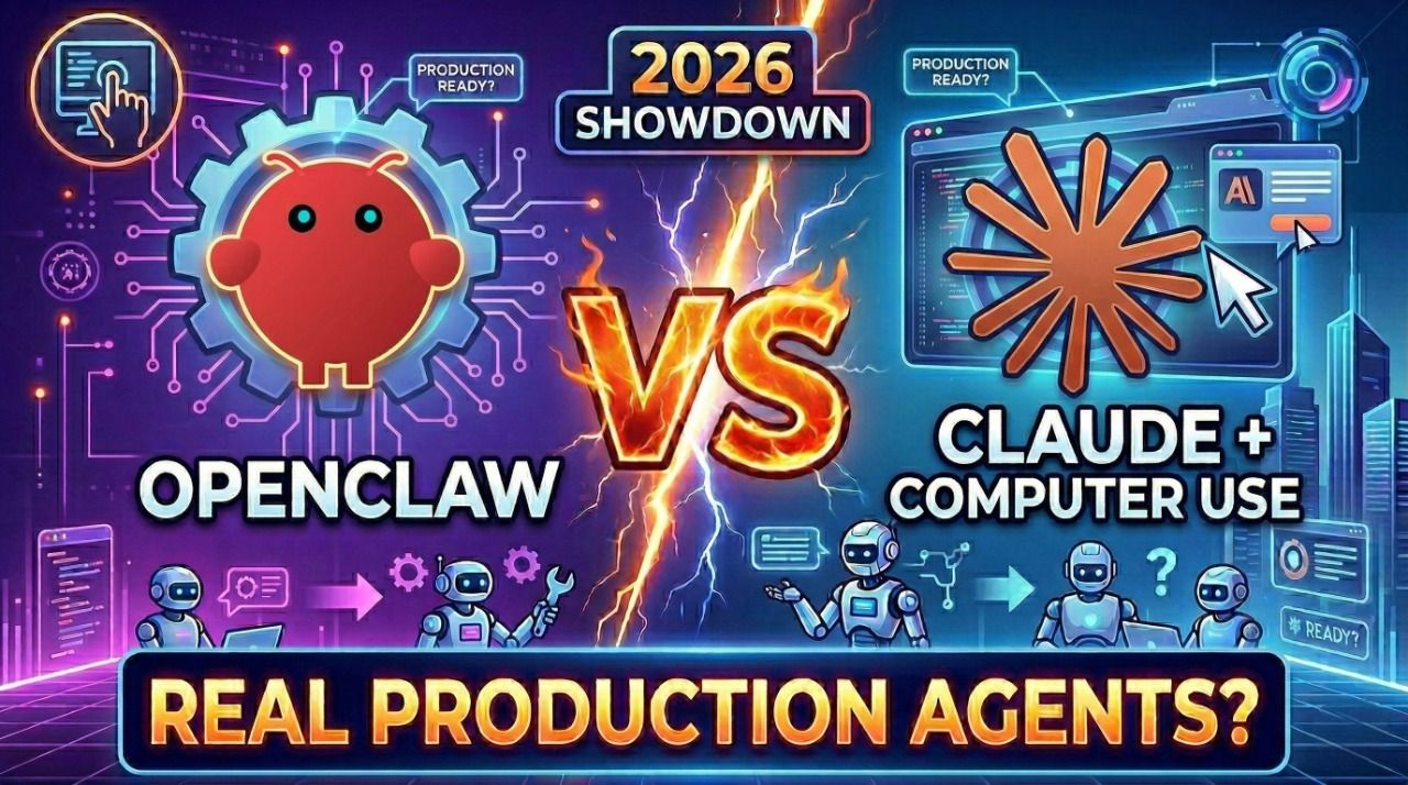 Claude + Computer Use vs OpenClaw: The 2026 Showdown for Real Production Agents - Blog post featured image